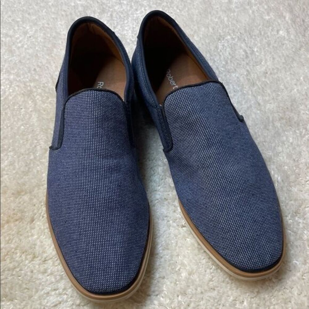 Robert Wayne Navy Blue Slip-On Loafers Casual Dress Shoes Men’s Sz 9